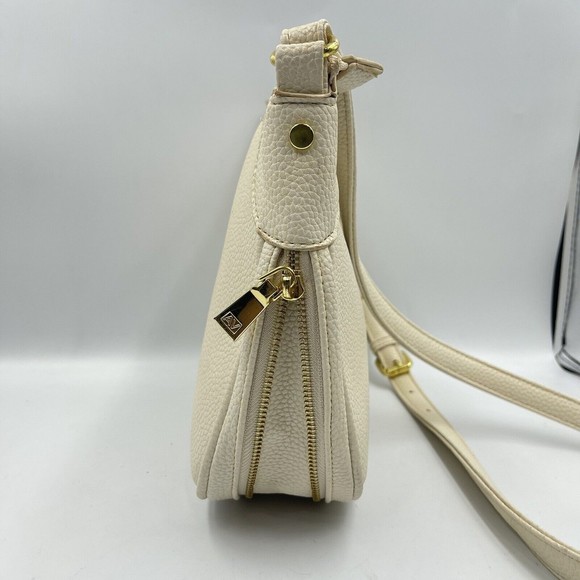 Adrienne Vittadini Handbag Womens Cross Body Shoulder Handbag Beige - Picture 15 of 16